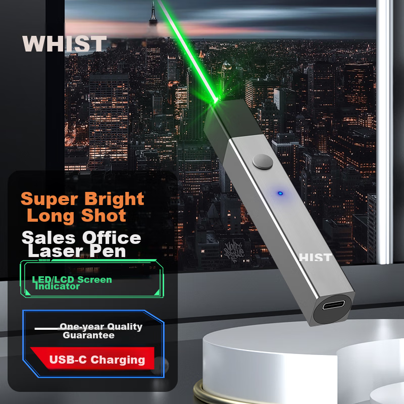 Лазерная указка Whist A9, USB-зарядка, зеленая