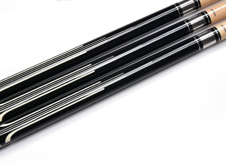 Jianying Billiard Cue Large Tip Chinese Style Black 8 Eight Ball American Leather Handle Nine Ball Cue 1/2 Split Cue Pianist 12.75mm 11