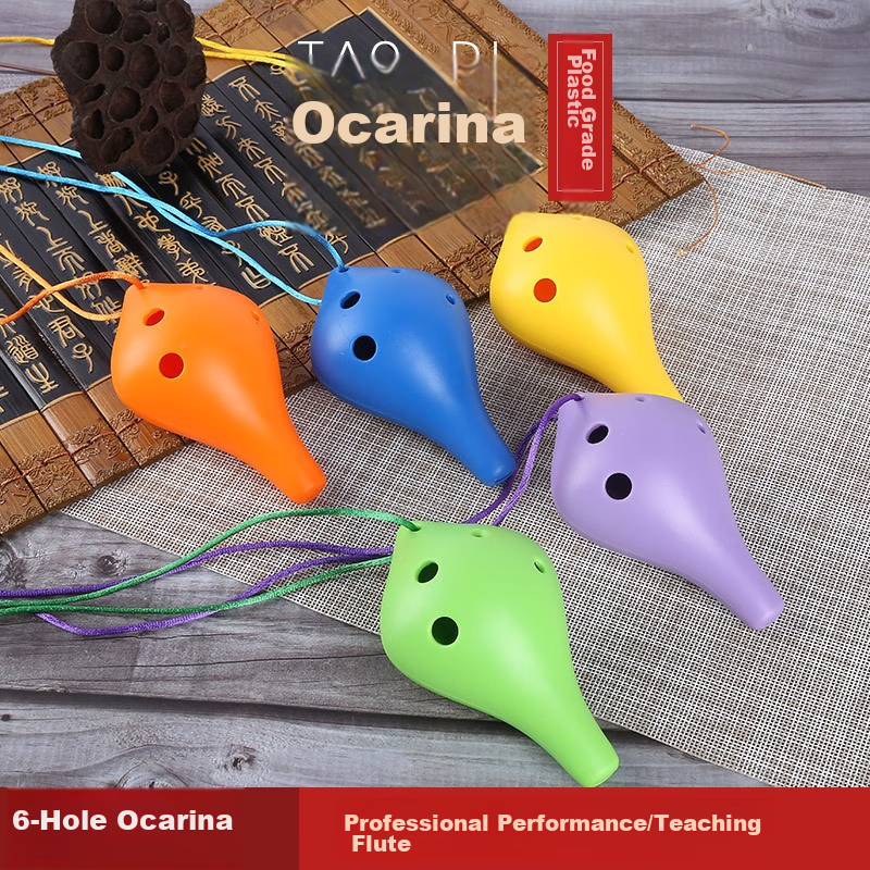 HAMDUN 6-Hole AC Resin Yellow Model Flute, Plastic Wind Instrument, C Key for Beginners, Teaching Instrument, Plastic Rubber Wood School-Specific Flute