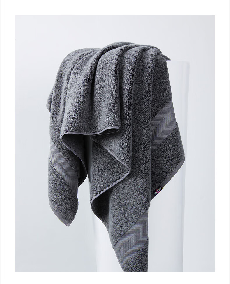 Amarelle ZM01 High-End Hotel Skin-Friendly Flexible Class A Twisted-Free Bamboo Cotton Large Bath Towel, Light Gray, 85*175cm 4