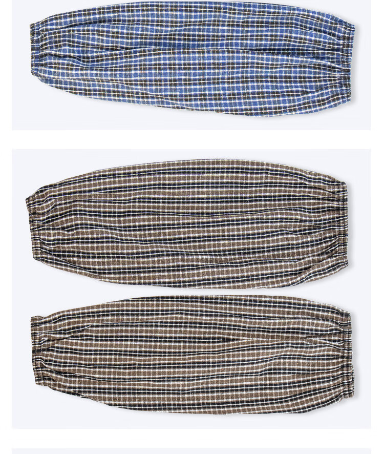 Hesdige Plaid Sleeve Covers Thickened Elastic Cotton Protective Sleeves Wear-Resistant Labor Protection Cuffs Random Colors (10 Pairs) [Jingcang Flash Delivery] JG-1687 6