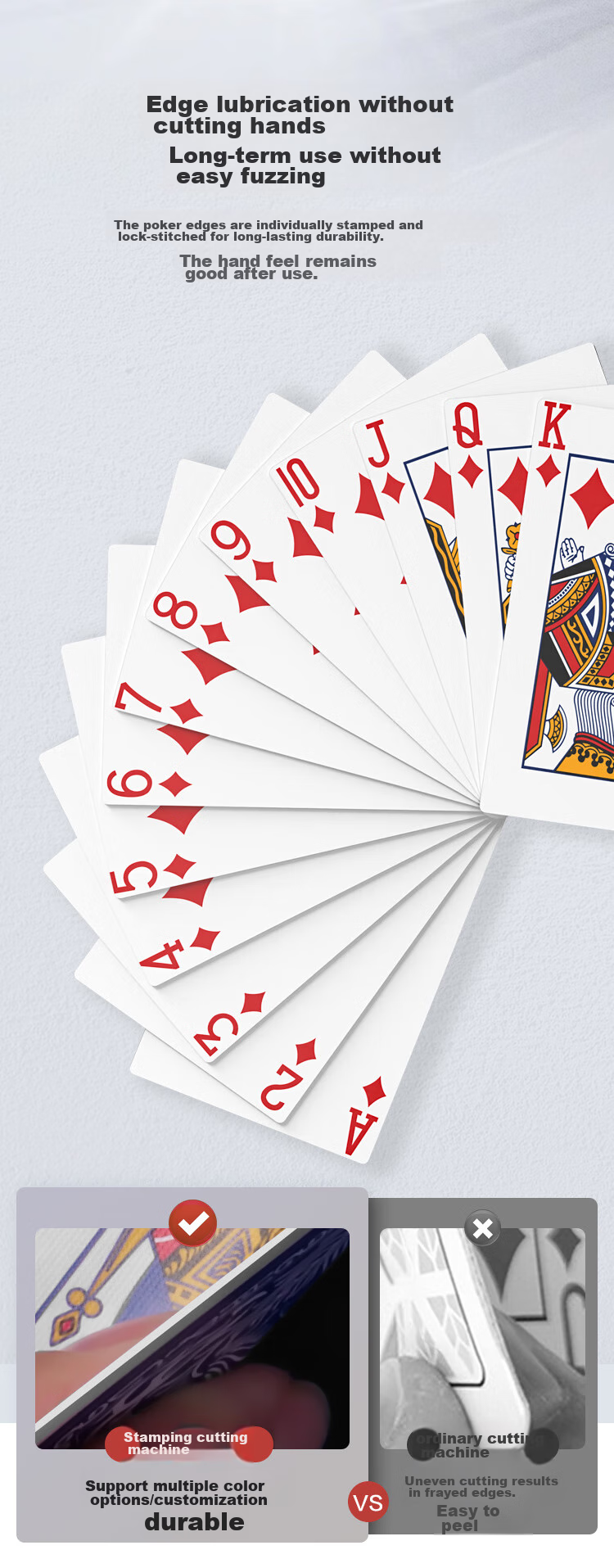 JD Original High-Quality Grade A Blue Core Paper Guandan Special Playing Cards, Durable Competition Cards with Large Print, 10 Decks, Back-To Seaso 5