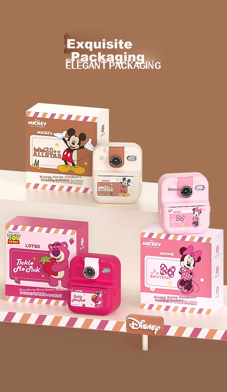 Disney Children's Camera, Instant Print Error Printer for Students, Photo-Taking Travel-Specific Camera, Doodle Colorful Gift for Boys And Girls' Birthday Toys, HD02 Mickey Mouse 13