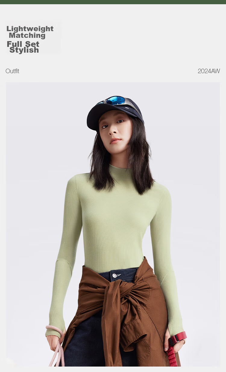 Beneunder Semi-Turtleneck Base Layer Top for Women, Slim Fit, Autumn Inner Wear, Long Sleeve, Stretchy, Soft Skin, SF026 18