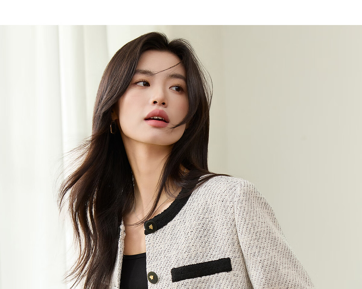 Taxiang Xiaoxiang Style Women's Jacket for Spring And Autumn, Petite Women's Outerwear, Versatile Short Cardigan Coat T51D020 11