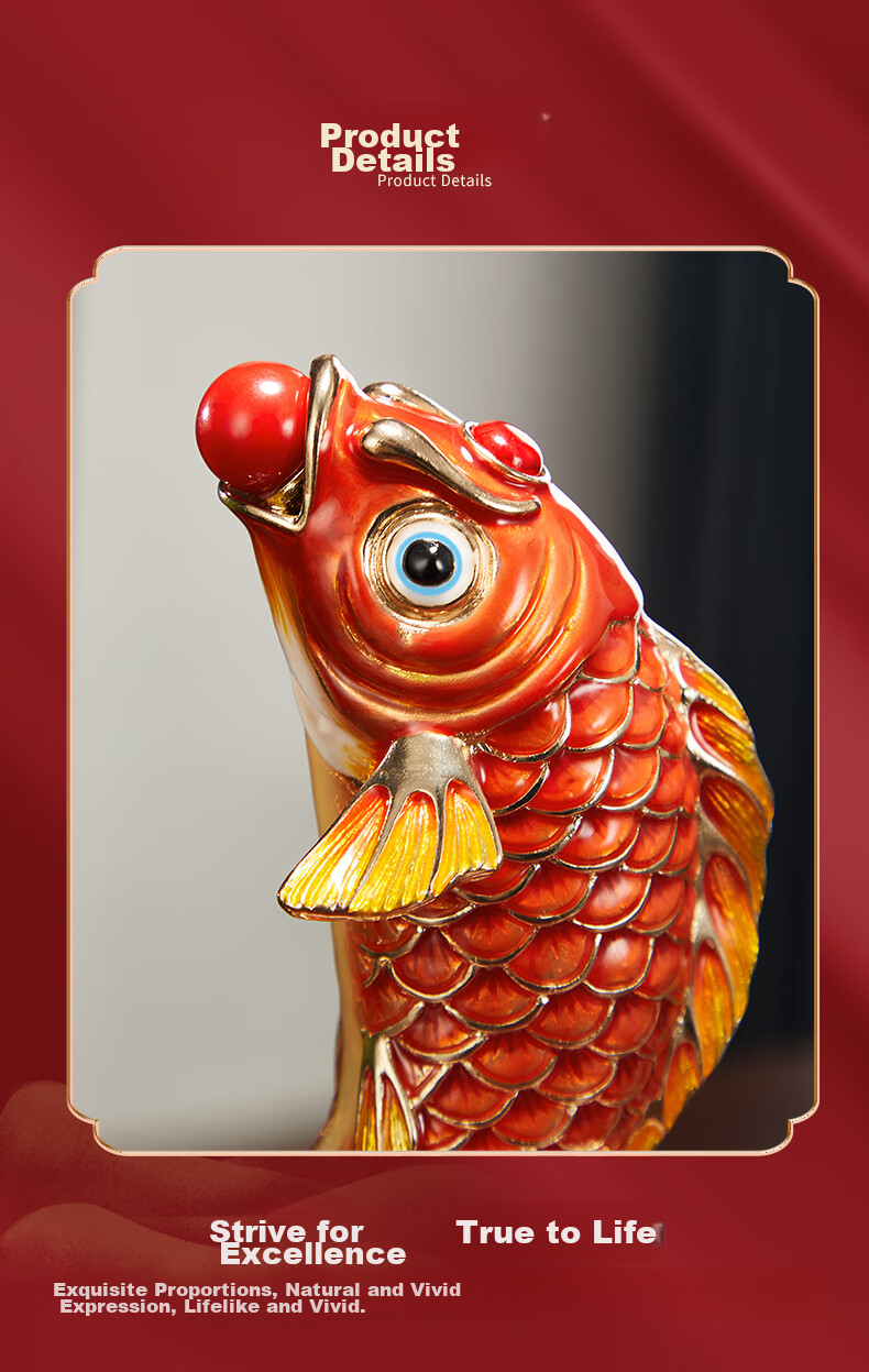 Nuoshiman Lucky Koi Fish Ornament for Business Opening, Housewarming, Moving Gift, Living Room And Office Decoration, New Year Present 7