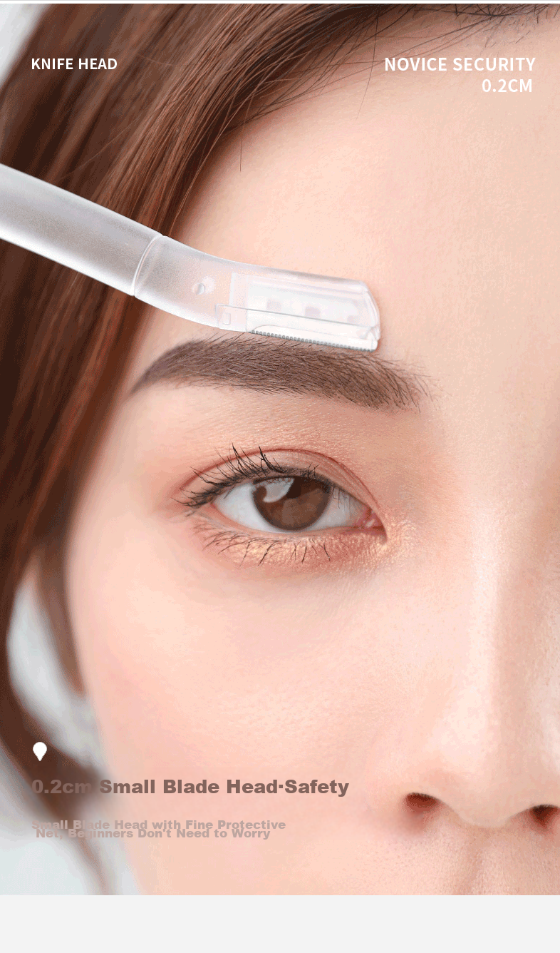 Goood Japanese Imported Safe Eyebrow Razor (Set of 3), Protective Guard Prevents Skin Injury, Beginner's Eyebrow Shaper, Eyebrow Hair Trimmer, Convenient Boxed Packaging 6