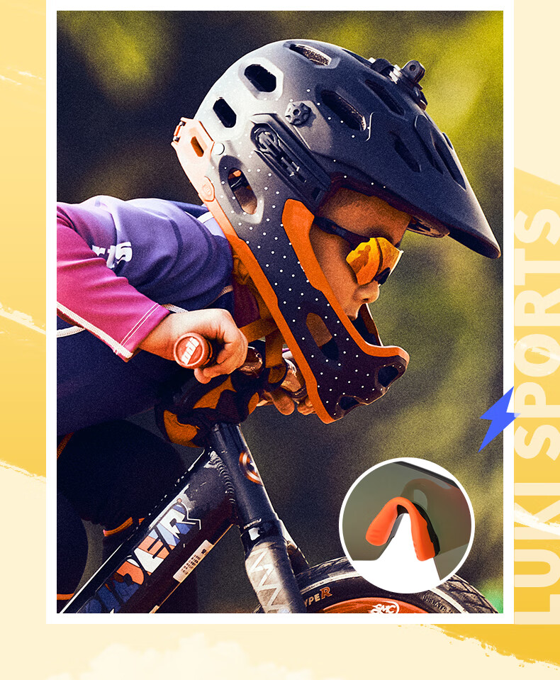 Luki Children's Cycling Glasses, Sports Sunglasses, Sun Protection for Men And Women, Outdoor Running, Mountain Climbing, Windproof Goggles 6