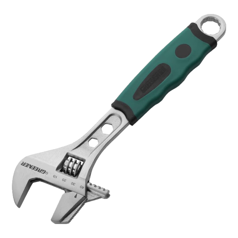 GREENER Adjustable Wrench, Household Universal Open-End Multi-Function Quick Industrial Grade 12-Inch Dual-Purpose Adjustable Wrench 300mm