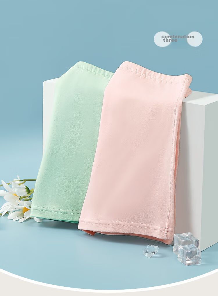 Hodohome Children's Underwear, Girls' Class A Cotton-Spandex Safety Shorts, Lightweight Breathable Anti-Exposure Base Layer Pants, 302 Set One 160 13