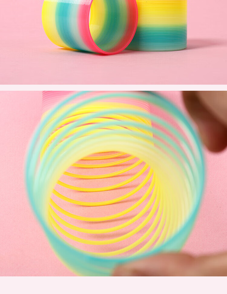 COODORA Rainbow Ring Spring Toy, Magic Pull Ring, Children's Hoop Toy, Nostalgic Toy, Birthday Gift, 1 Piece 10
