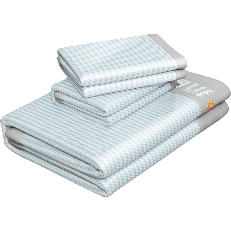 Hengyuanxiang 5A Antibacterial Ice Silk Mat Three-Piece Set Double Folding Summer Cooling Mat 150*200cm