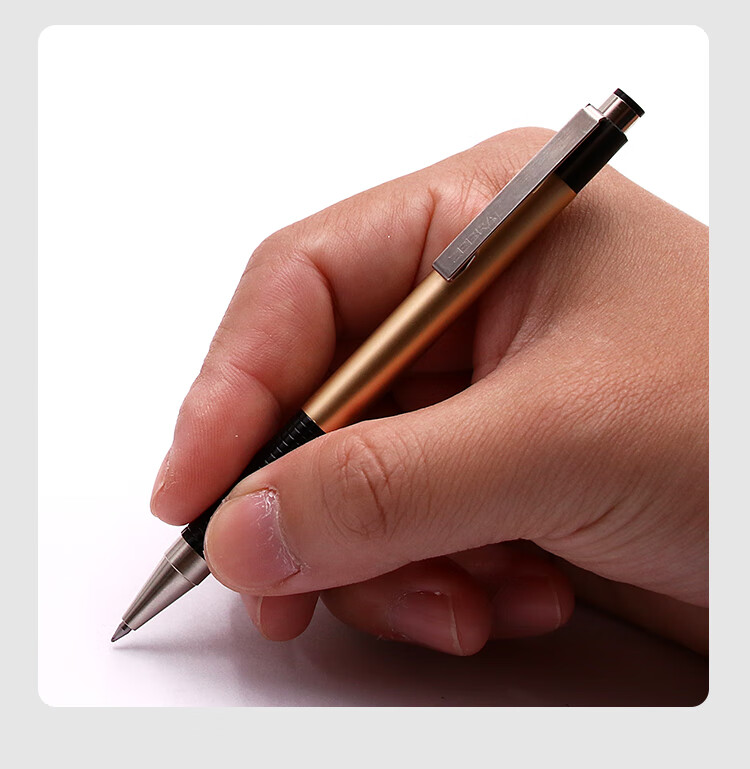ZEBRA CJ-301 Series Retractable Gel Pen, 0.5mm Bullet Tip Signing Pen, Metal Feel Business Pen for Office Use, Black Pen (Compatible with JK-0.5 Refill), JJ29-ZA, Black Barrel with Black Ink 10