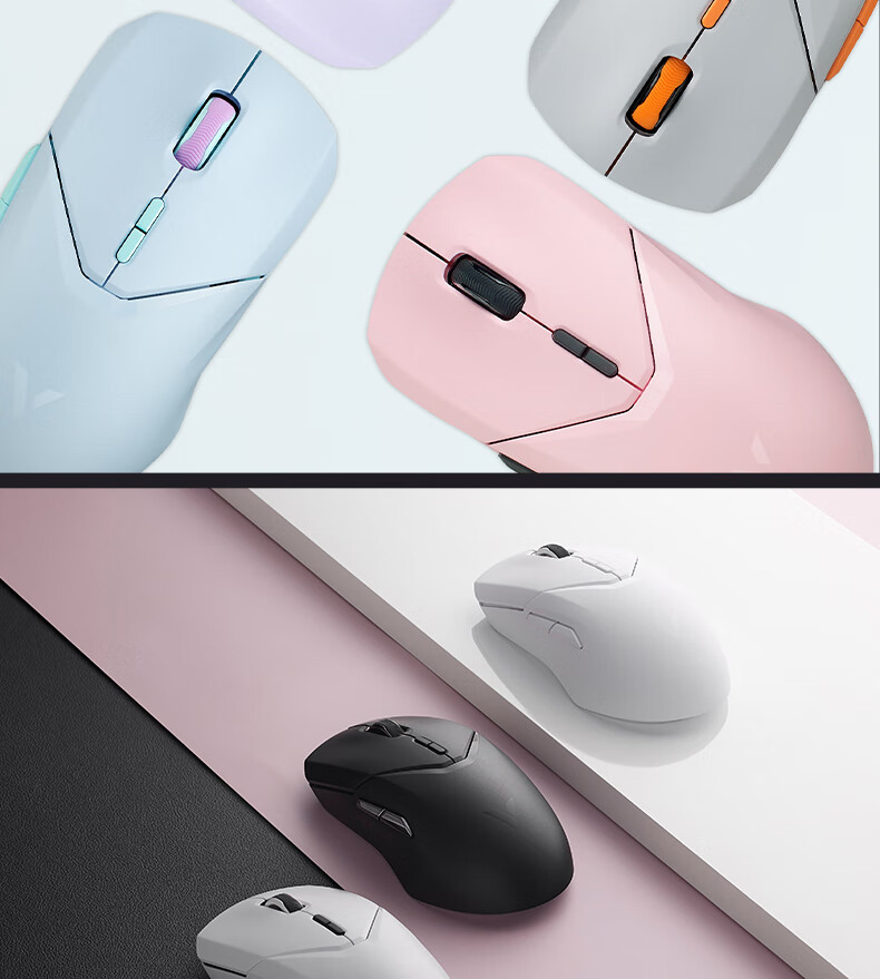 Rapoo VT9PRO V2 Large Hand Wireless/Wired Dual-Mode Gaming Mouse Lightweight PAW3955 Engine Delta Operation FPS PUBG Esports Black White 22