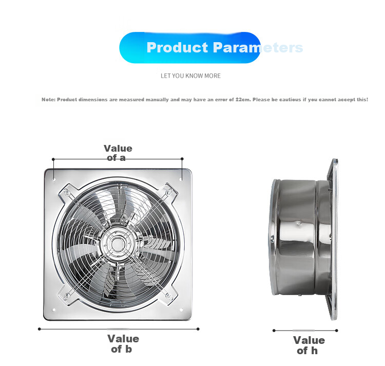 Penck 6-Inch Stainless Steel Industrial Exhaust Fan Ventilation Fa 6