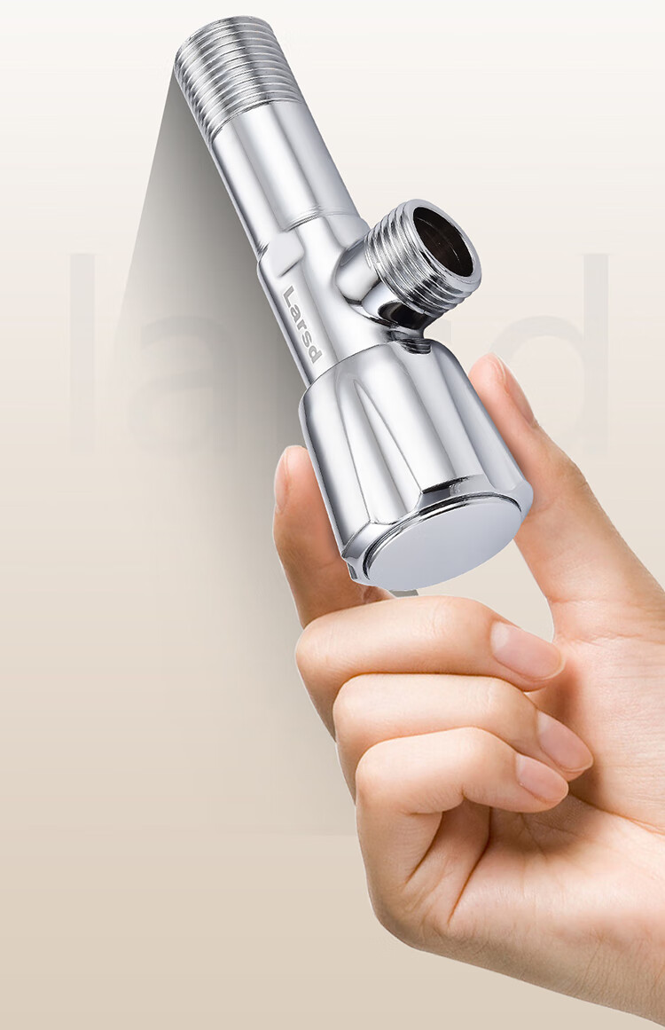Larsd Extended Angle Valve, Brass Thickened Hot And Cold Water Quick-Open Triangular Valve, Figure-Eight Valve, Stop Valve LD10707 5