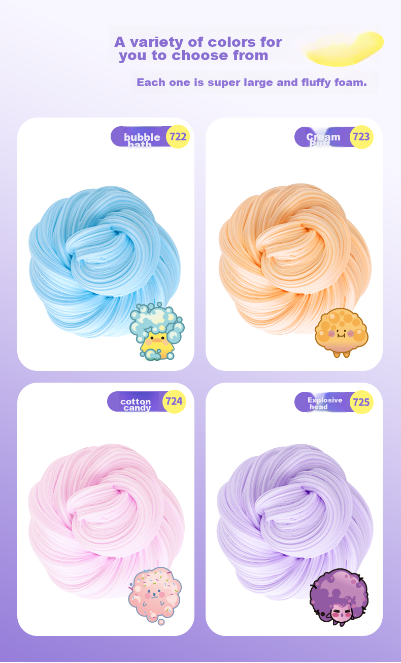 Exiaomu Foam Clay Slime, Bubbles And Glitter, for Boys And Girls, Children, Students, DIY Stress Relief Toy, Safe And Eco-Friendly Gift 16