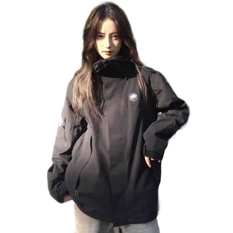 CAMEL Panda Outdoor Three-In Orange Jacket for Men And Women, Windproof Waterproof Triple-Protection Coat Hiking Wear R611