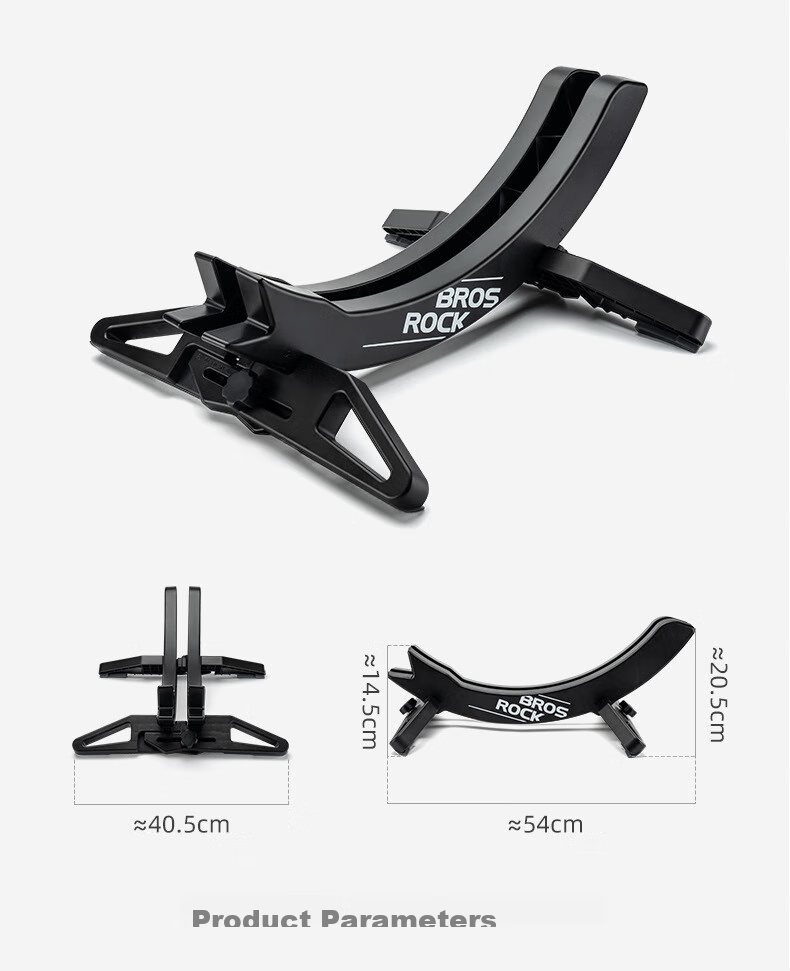 ROCKBROS Road And Mountain Bike Parking Rack, Display Stand, Adjustable Foot Support, Home Use, Black 3