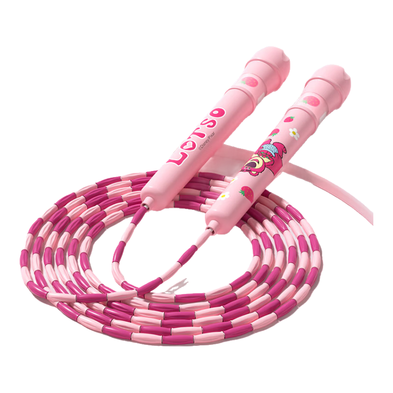 Mesuca Disney Strawberry Bear Children's Jump Rope, Kindergarten Bamboo-Style Jump Rope, Elementary School Student Sports Training Rope