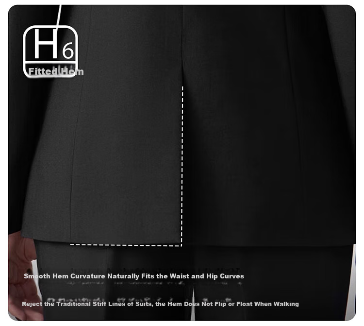 Bodexiaojie Navy Blue Professional Suit Jacket for Women, Slim Fit Elegant Formal Wear for Office And College Students' Interviews 13
