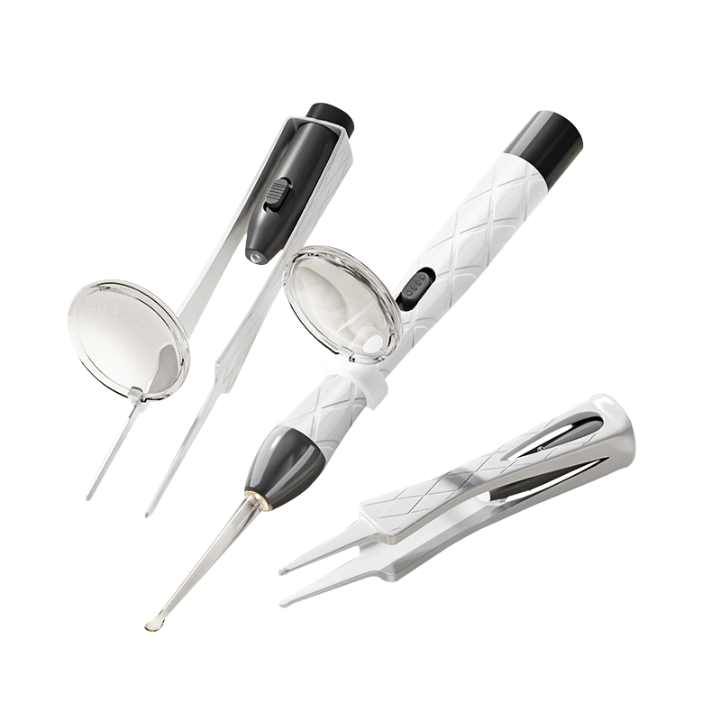 Haifeinuo Illuminated Ear Pick, Children's Ear Cleaning Tool, Visual Ear Spoon, High-Definition Ear Cleaning Kit, 3-Piece Set