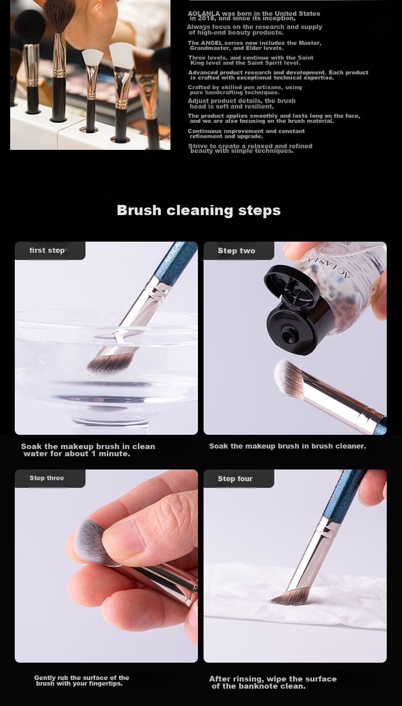 AOLANLA Portable Powder Brush No. 124, Loose Powder Blush Setting Brush, Soft And Skin-Friendly, Multifunctional Makeup Brush, Single Piece with Brush Case 14