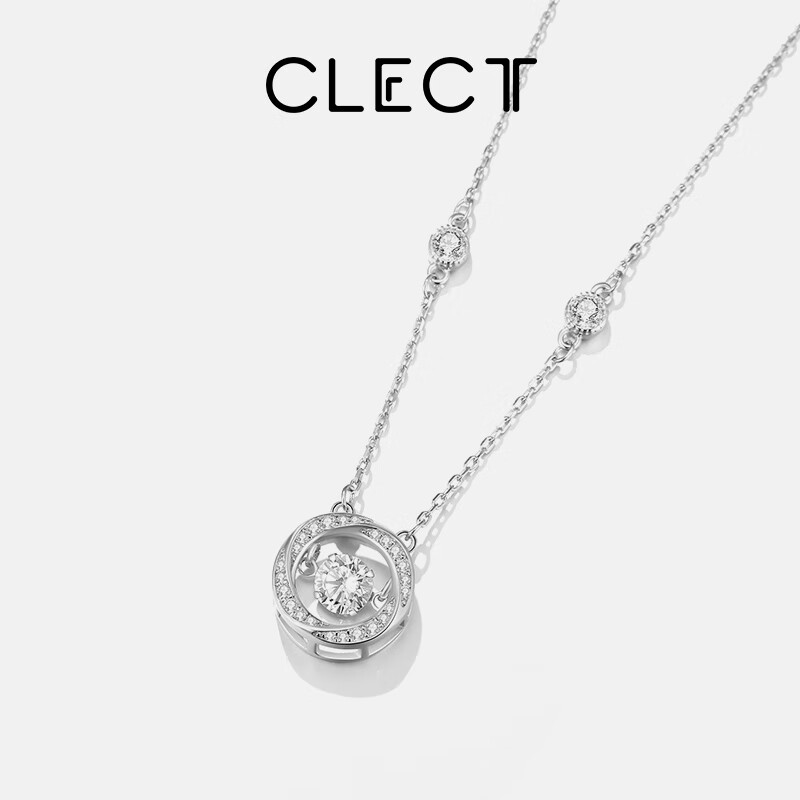 Clect Heartbeat in Three Seconds 925 Silver Necklace for Women, Pendant Collarbone Chain Jewelry, Niche Birthday Gift for Girlfriend