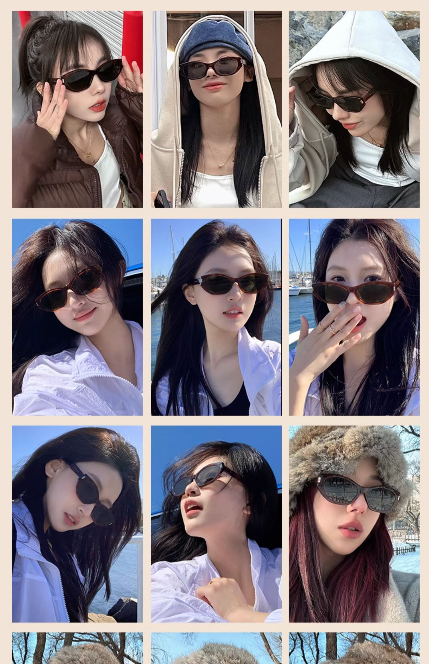 HELEN KELLER Sunglasses for Men And Women, New Style UV Protection Polarized Sunglasses for Driving, Outdoor Sun Protection, High-End Cat-Eye Sunglasses 26