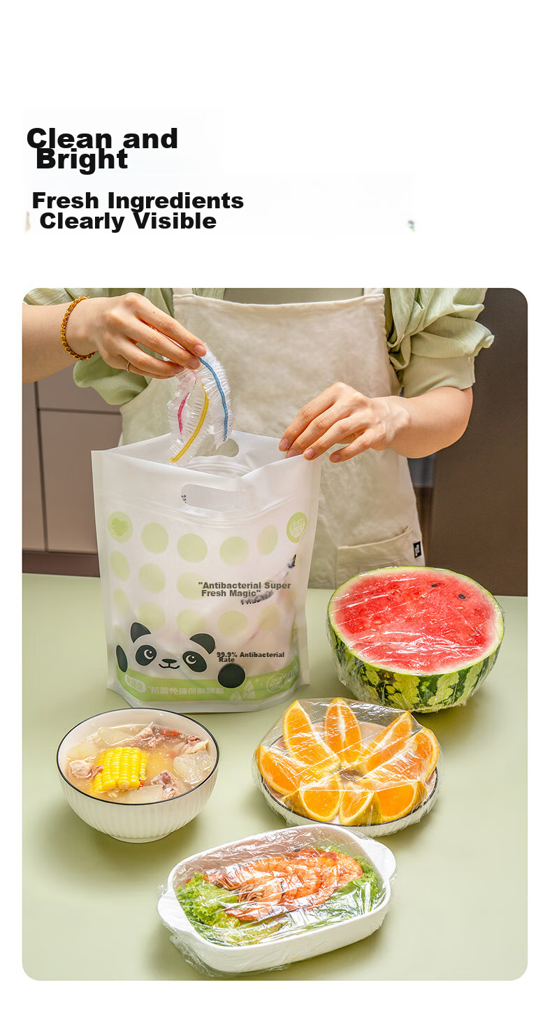 Easy Your Home Antibacterial Food Wrap Covers, 100 Pieces, Thickened Dust-Proof Covers, Microwave-Safe Food Grade Wrap Covers, Suitable for Large And Small Bowls 3
