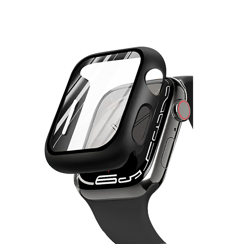 MSSM Compatible Apple Watch Protective Case, All-In Screen Protector for Apple IWatch S9/8/7/6/5/SE, Full Protection Shockproof Anti-Scratch [Black] S6/5/SE-40mm