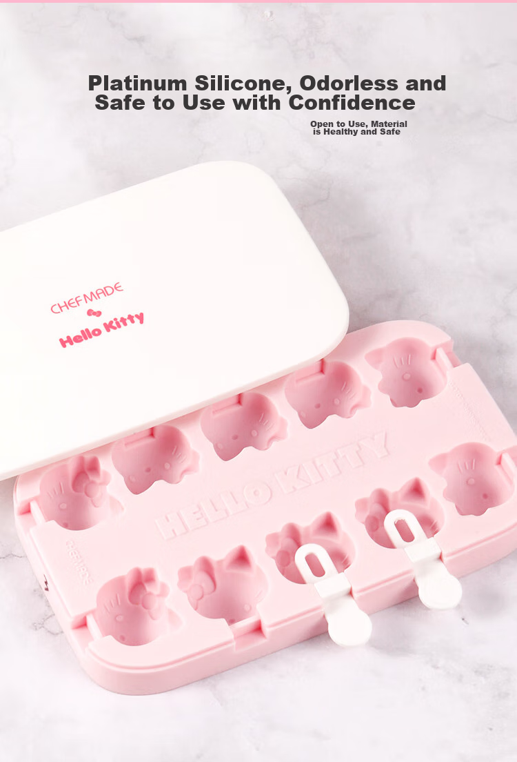 Xuechu Ice Cube Mold, Silicone Ice Tray, Homemade Ice Cream Mold with Lid, Baby Home Use Popsicle Mold for Jelly And Fruit Candy 3