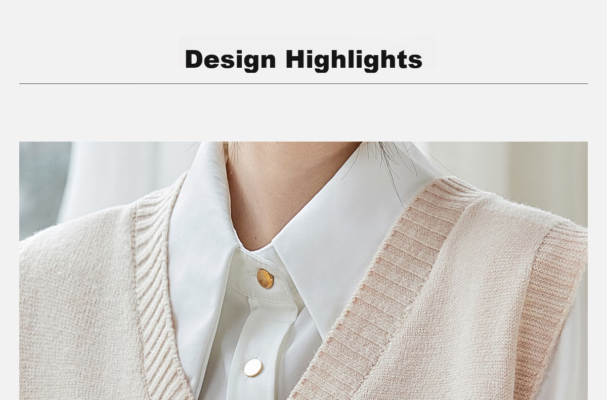 PinCai Knitted Vest for Women, V-Neck Sweater, Sleeveless Cardigan, Loose-Fitting Top P137Z5837 11