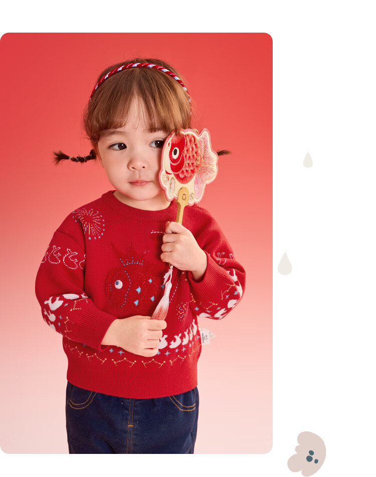 Balabala Kids Sweater Pullover Spring Baby Base Layer Cute Knitwear 7