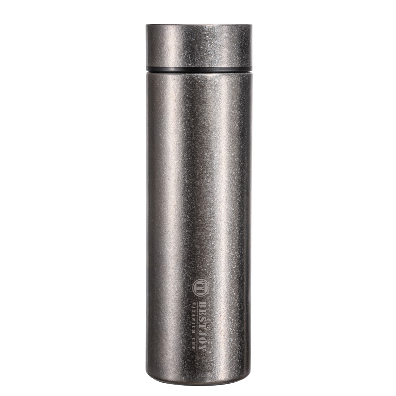 FUGURNG BESTJOY Insulated Mug, Titanium Cup with Tea Infuser, Outdoor Water Bottle for Men And Women, Office Pure Titanium Teacup, Gift with Gift Box
