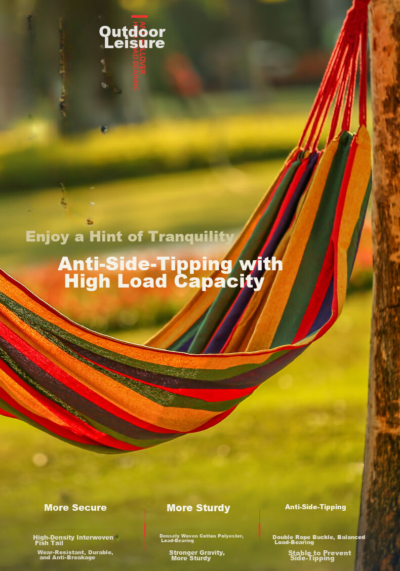 CAMEL Hammock, Outdoor Swing, Thickened Trendy Indoor Home Dormitory Bed, Anti-Rollover Hanging Chair for College Students 2