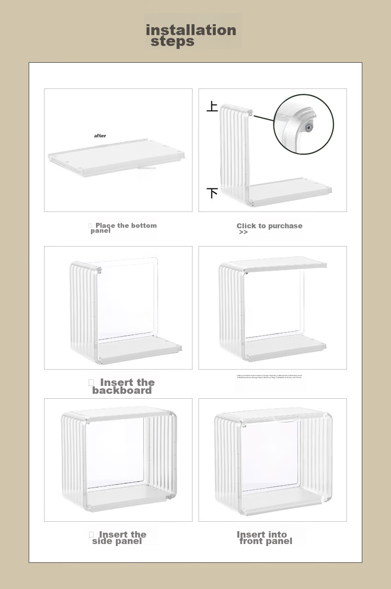 JEKO&JEKO Action Figure Storage Box, Labubu Transparent Blind Box Display Case, Toy Trendy Display Stand, Desktop Model Storage Cabinet 12