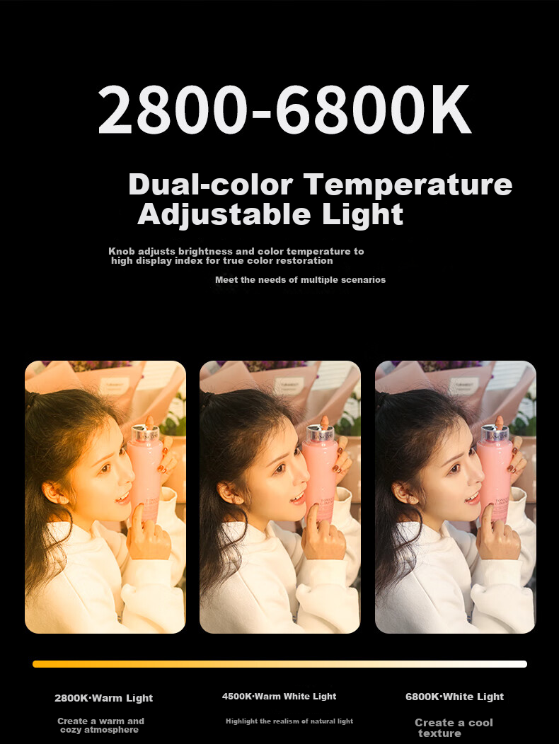 Hakutatz LG-300W Live Streaming Photography Fill Light, 300W Professional Live Streaming Light, Soft Ball COB Studio Equipment Dedicated Live Room Full Set Spherical Lighting Sun Lamp 8
