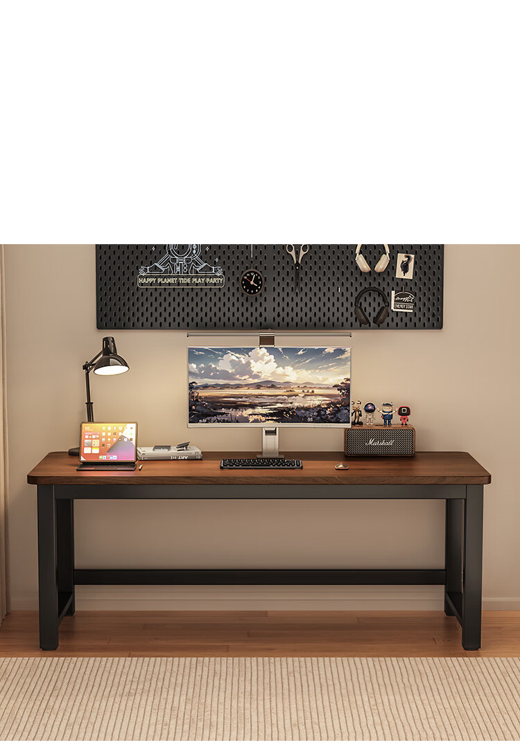 Yupin Computer Desk, Desktop Study Table, Office Training Table, Gaming Long Table BGZ756 Walnut 100 11