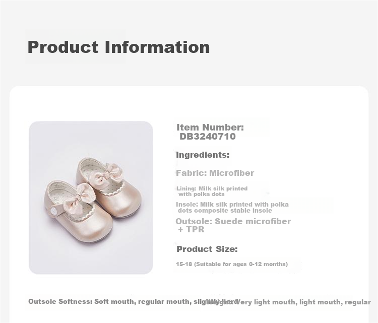 DAVE & BELLA Baby Shoes, Infant Pre-Walking Shoes, Soft-Soled Leather Shoes for Girls, Princess Shoes for Toddlers, Autumn Season Walking Shoes 11