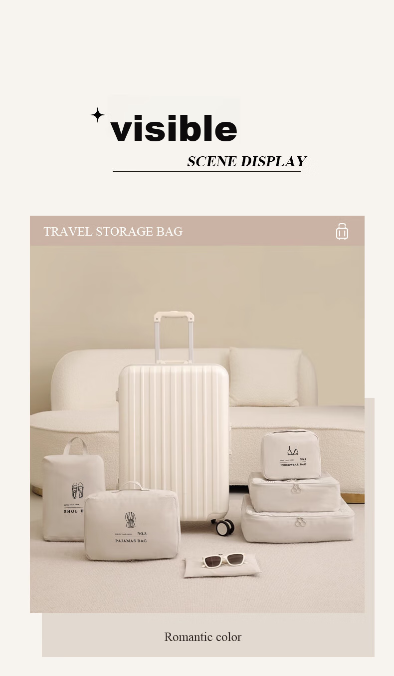 Baicaoyuan Travel Storage Bag, Luggage Organizer, Convenient Travel Suitcase, Business Trip Clothing Storage, Sorting Bag, Blue 18