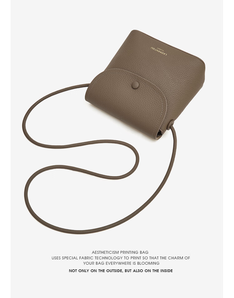 Laorentou Top-Grain Leather Women's Handbag, Large Capacity Shoulder Bag, Crossbody Bag, Phone Pouch, Valentine's Day Gift for 520 14