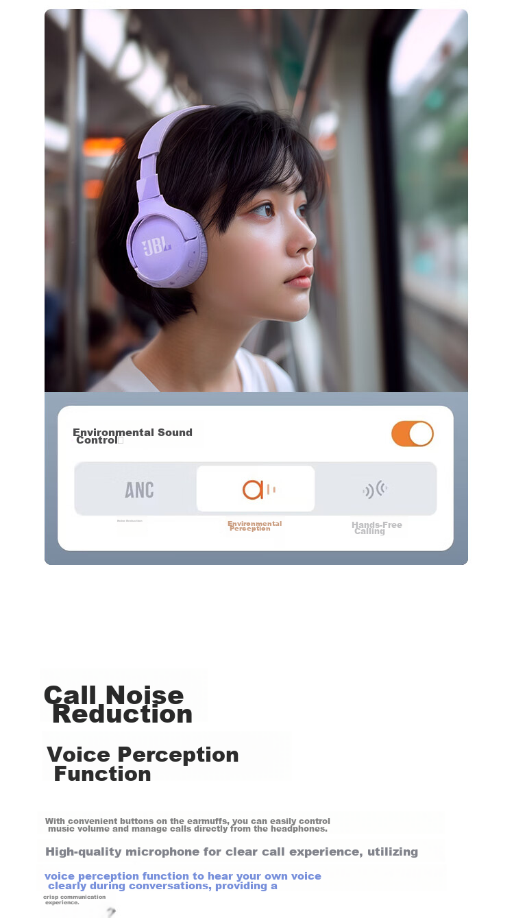 JBL TUNE 670NC Over-Ear Bluetooth Headphones, Active Noise Cancellation Wireless Music Earphones, Compatible with Huawei, Apple, Xiaomi, Birthday Gift, Deep Sea Blue 8