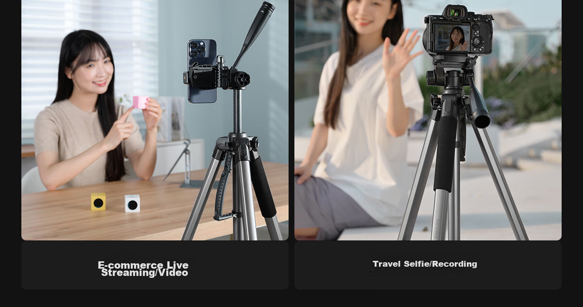 Llano Camera Tripod for DSLR, Mirrorless, Smartphone And Camcorder, Professional-Grade Support for Canon, Fuji, Nikon, Sony Pocket 4P/4/3, Yingshi Luna Portable Tripod 7