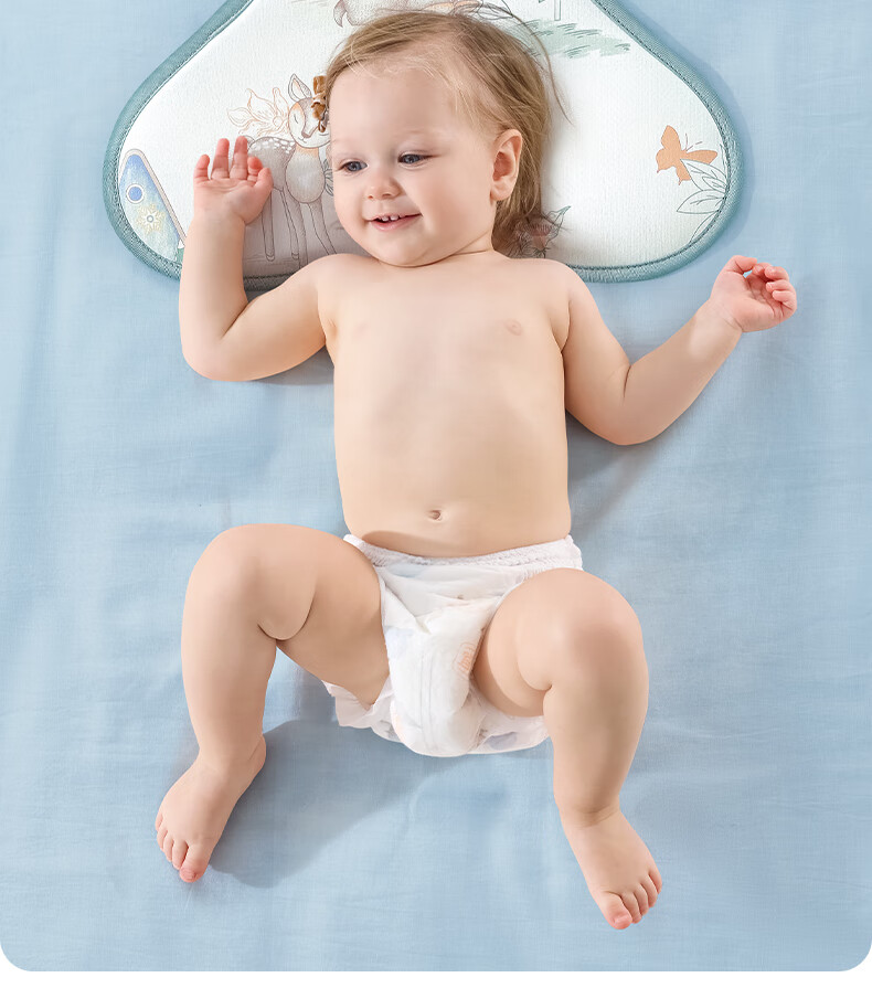 Betis Baby Pillow Summer Breathable Newborn 0-6 Months Ice Silk Cooling Pillow Children's Cloud Piece Pillow Yun Whale Fantasy 2