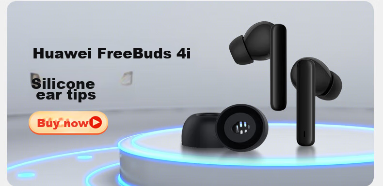 Masentek Earphone Eartips Compatible with Huawei Freebuds 5i/4i, Honor Earbuds X3/2 SE Bluetooth Headphones, Silicone Tips Accessories, Blue, Medium Size 3