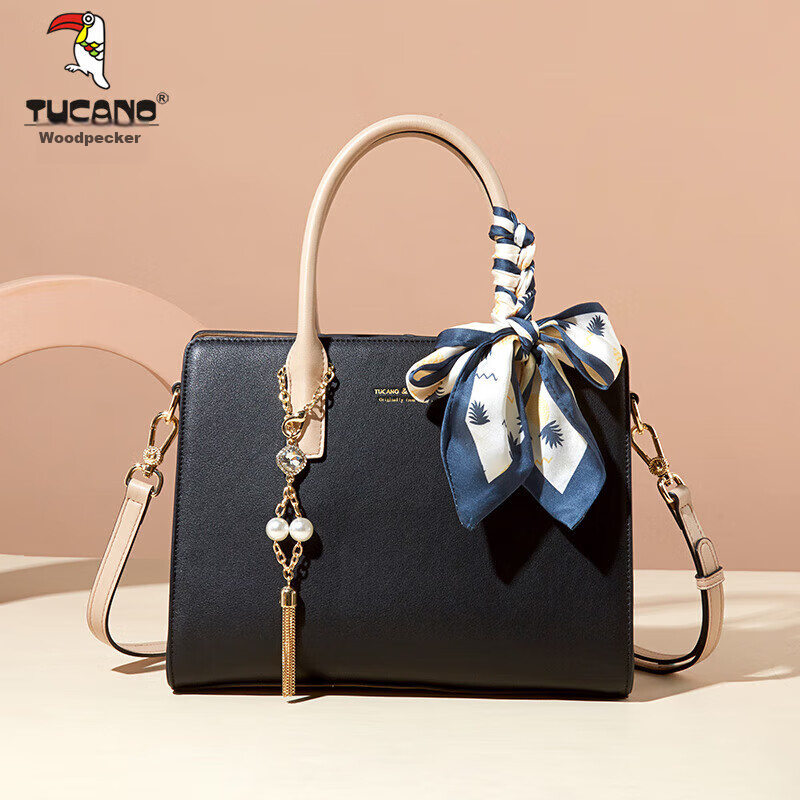 TUCANO Women's Handbag, 2026 New Cowhide Leather Tote Bag, Light Luxury Kelly Bag, Ladies' Shoulder Crossbody Bag, Birthday And 520 Gift