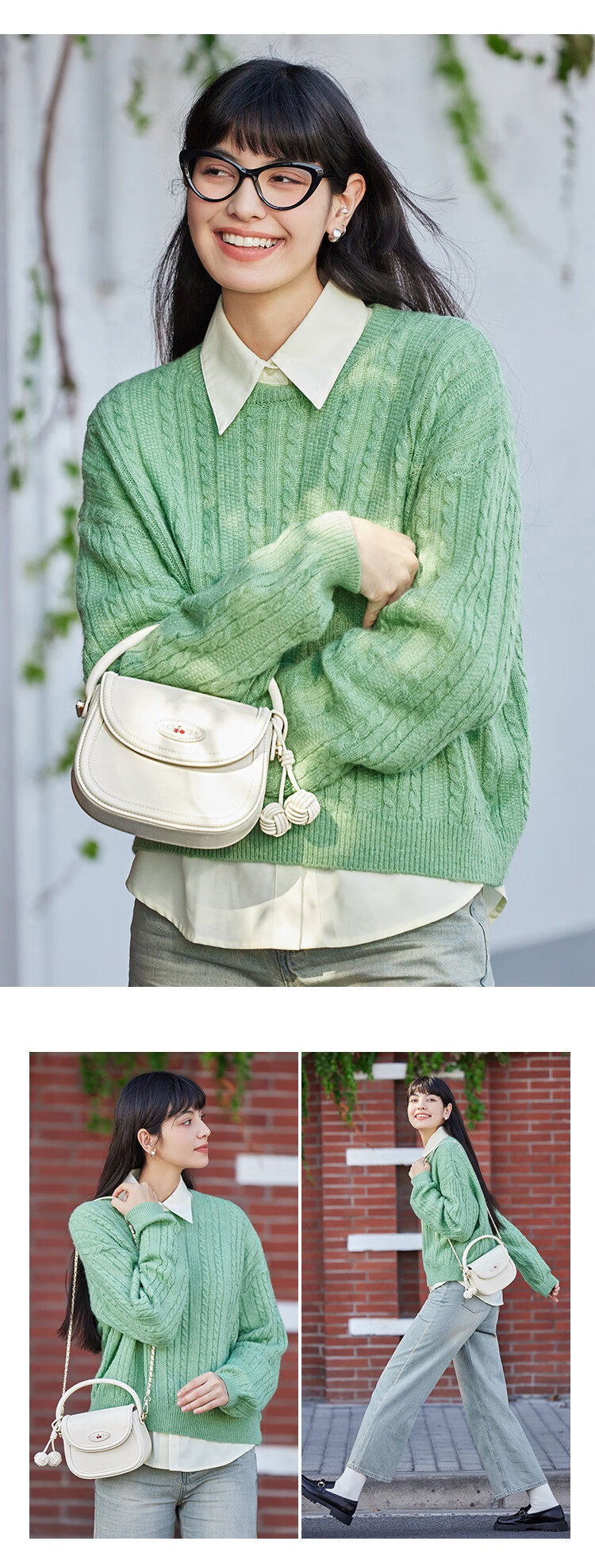 Semir Cherry Saddle Bag Series Women's Handbag, Exquisite Tote Bag, Cute Crossbody Bag, Birthday Gift, 105124153019 13