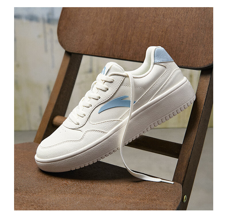 Anta Light Step V2 Lightweight Soft and Elastic Men's Sneakers Summer Breathable Couple's White Shoes Thick Sole Durable Height Increasing Casual Shoes 19