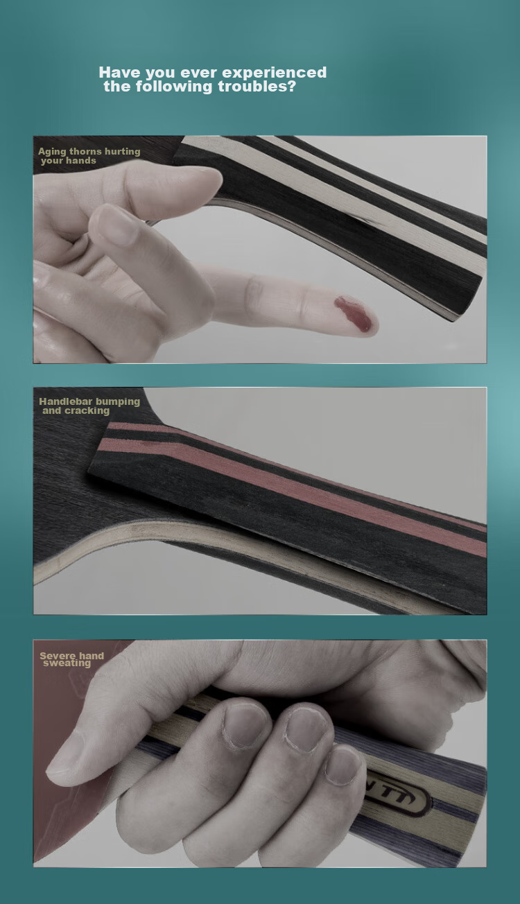 WINION Selected Table Tennis Racket Heat Shrink Grip Tape, Non-Slip Sweat-Absorbing Handle Cover, Black Red Green Set 2